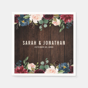 Serviette En Papier Papier en bois de la marine rouge de Bourgogne