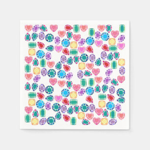 Serviette En Papier Papier en pierres précieuses colorées