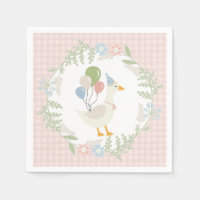 Papier En vichy floral rose Silly Goose