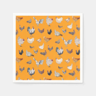 Serviette En Papier Papier et Plaques de fête au poulet