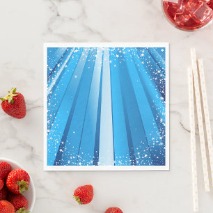 Serviette En Papier Papier Festin Blue Light Rays