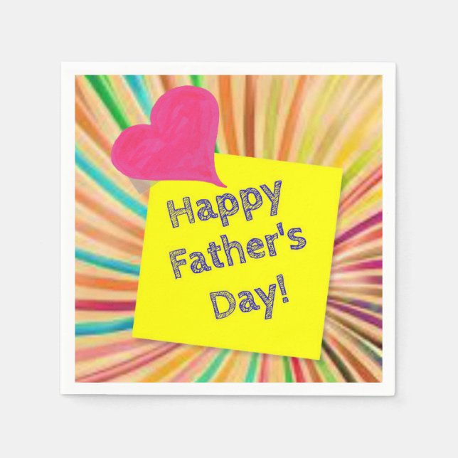 Serviette En Papier Papier fête des pères (Devant)