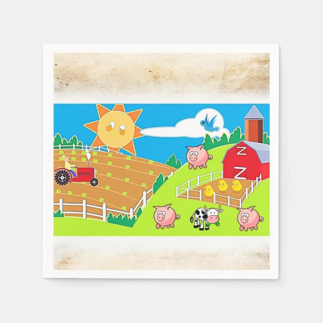 Serviette En Papier Papier fête des pères (Devant)