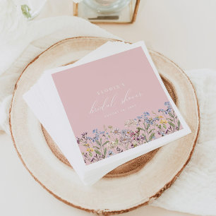 Serviette En Papier Papier fleur sauvage Fête des mariées serviettes r