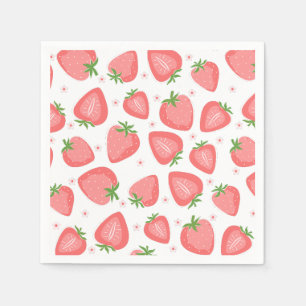 Serviette En Papier Papier fraise Naples Berry Premier anniversaire