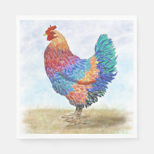 Serviette En Papier Papier Français Rooster Napkin