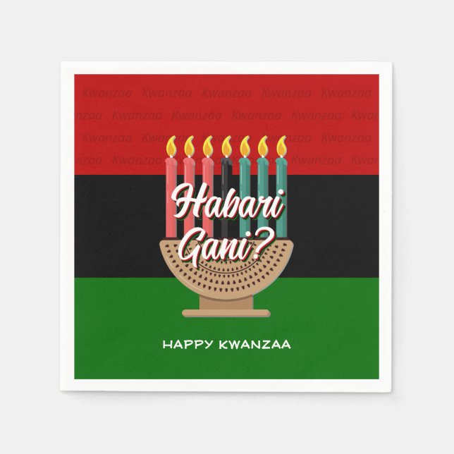 Serviette En Papier Papier HABARI GANI Kwanzaa (Devant)
