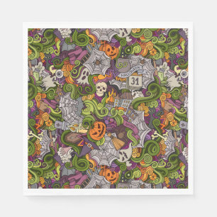Serviette En Papier Papier Halloween éffrayant Napkin