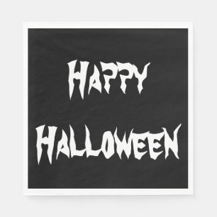 Serviette En Papier Papier Halloween éffrayant noir joyeux Napkin