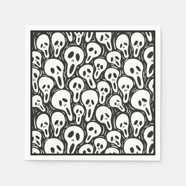 Serviette En Papier Papier Halloween Napkin (Devant)