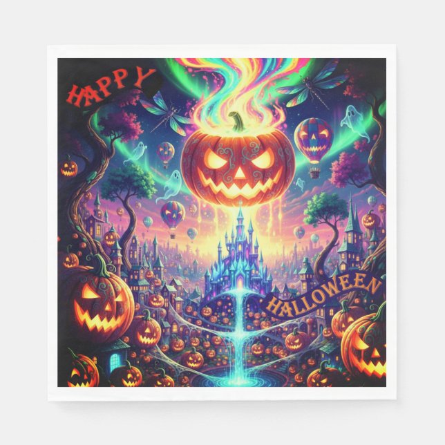 Serviette En Papier Papier Halloween Napkin (Devant)