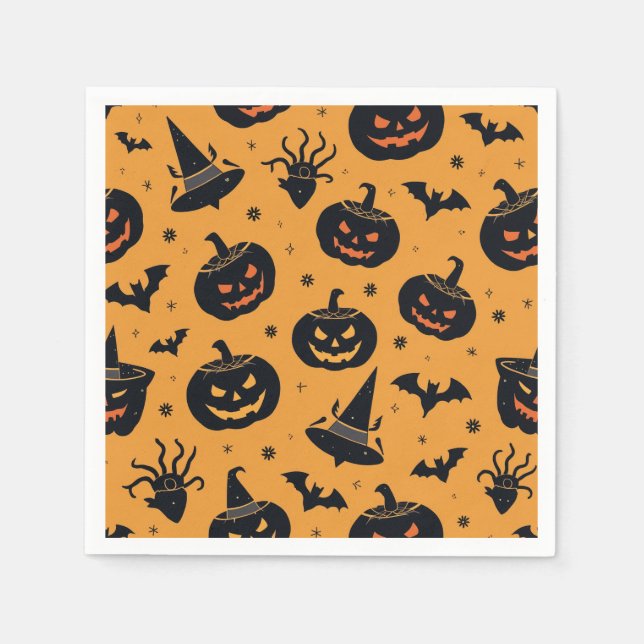 Serviette En Papier Papier Halloween Napkin (Devant)