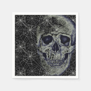 Serviette En Papier Papier Halloween Napkins-Crâne & Webs