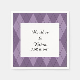 Serviette En Papier Papier Jacquard violet serviettes