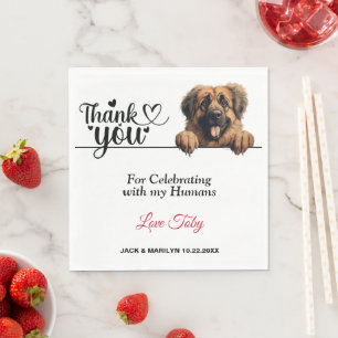 Serviette En Papier Papier Leonberger Chien Napkins