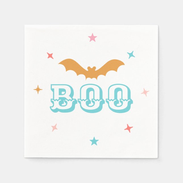 Serviette En Papier Papier livre Halloween rose Napkin (Devant)