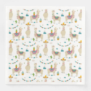 Serviette En Papier Papier - Llama Garden Party