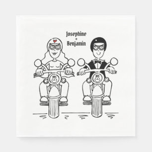 Serviette En Papier Papier Mariage pour moto moto à moto personnalisé
