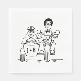 Serviette En Papier Papier Mariage pour moto moto à moto personnalisé