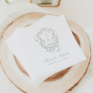 Serviette En Papier Papier Mariage Toile Vert serviettes chinoiserie C