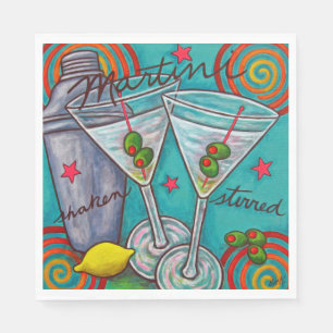 Serviette En Papier Papier Martini rétro