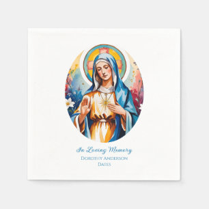 Serviette En Papier Papier mémorial Virgin Mary personnalisé