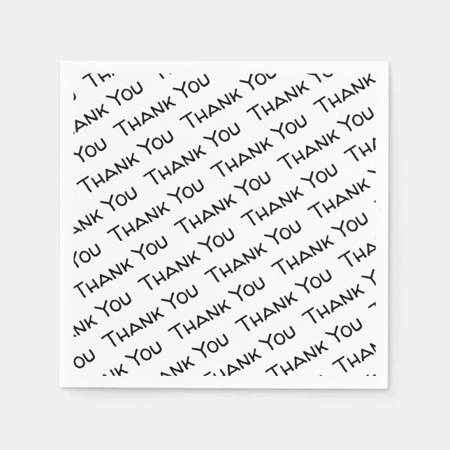 Serviette En Papier Papier Merci (Devant)