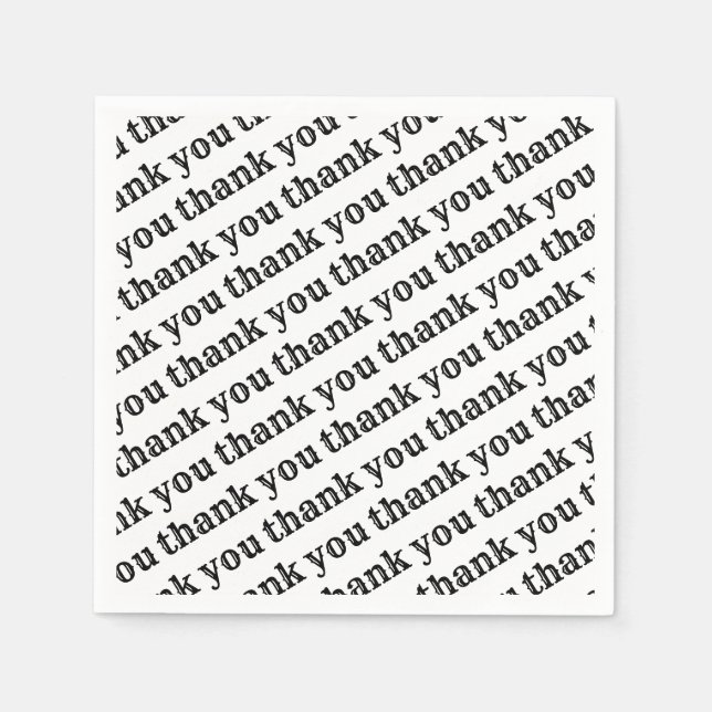 Serviette En Papier Papier Merci (Devant)