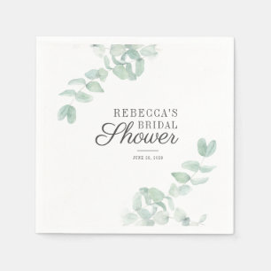 Serviette En Papier Papier Minimaliste Feuilles d'Eucalyptus pour Baby