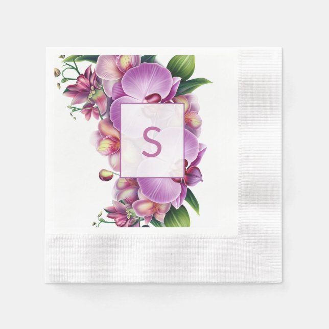 Serviette En Papier Papier Monogramme mariage Napkin (Devant)