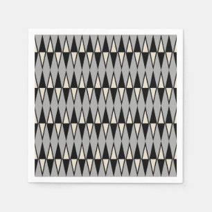 Serviette En Papier Papier Motif diamant moderne du milieu du siècle N