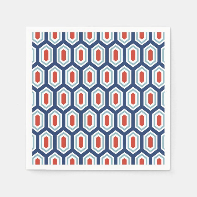 Serviette En Papier Papier Motif géométrique moderne de vacances Napki (Devant)