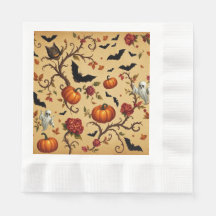Papier Motif médiéval français d'Halloween Napkin