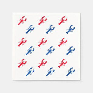 Serviette En Papier Papier motif Patriotique Rouge blanc et bleu homar