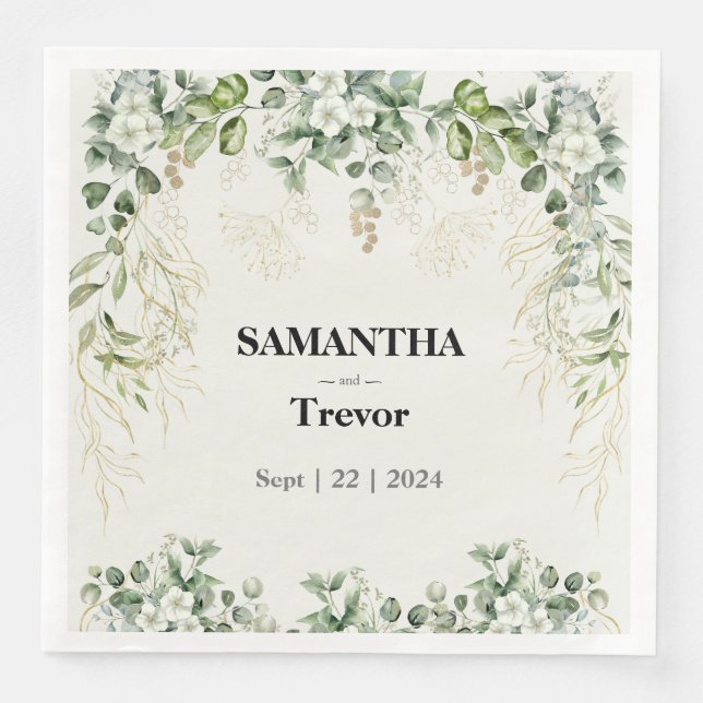 Serviette En Papier Papier Napkin (Devant)