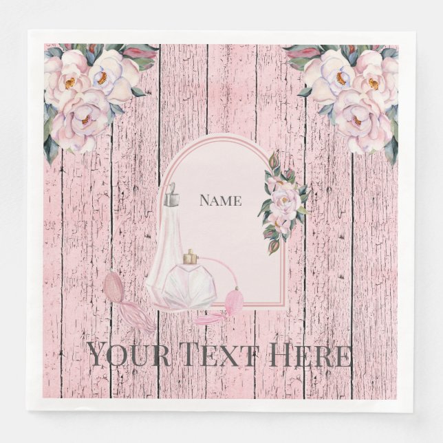 Serviette En Papier Papier Napkin 8" Petit bout de pays, Chic, Boho (Devant)