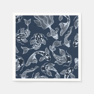 Serviette En Papier Papier Napkin avec belle Marine Life   Côtier