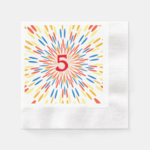 Papier Napkin avec conception abstraite Age 5