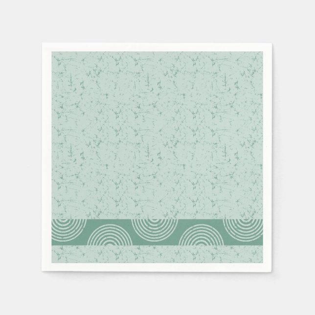 Serviette En Papier Papier Napkin avec fissures en batik vert (Devant)