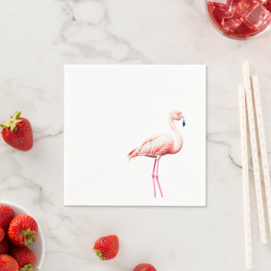 Serviette En Papier Papier Napkin avec Flamant rose rose
