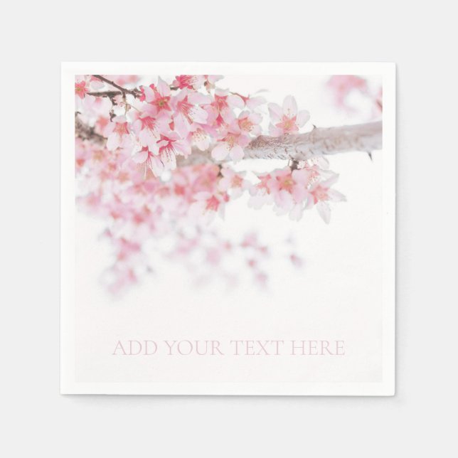 SERVIETTE EN PAPIER PAPIER NAPKIN : CHERRY BLOSSOM (Devant)