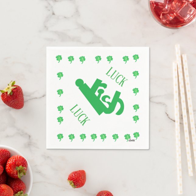 Serviette En Papier Papier Napkin : La chance des Irlandais (En situation)