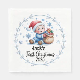 Serviette En Papier Papier Napkin-Les premières serviettes de Noël pou