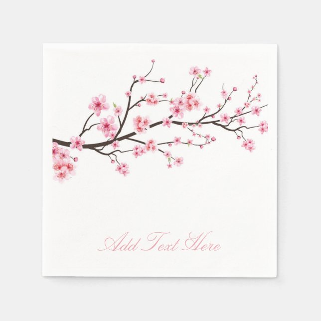 SERVIETTE EN PAPIER PAPIER NAPKIN : SAKURA BLOSSOMS (Devant)