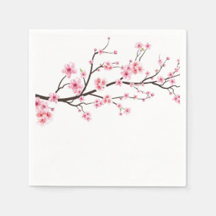 SERVIETTE EN PAPIER PAPIER NAPKIN : SAKURA CHERRY BLOSSOMS