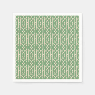 Serviette En Papier Papier Napkin - TRELLIS - VERT
