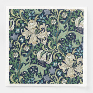 SERVIETTE EN PAPIER PAPIER NAPKIN : WILLIAM MORRIS : HONEYSUCKLE