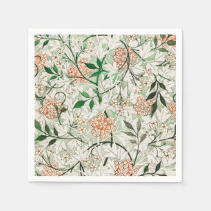 SERVIETTE EN PAPIER PAPIER NAPKIN : WILLIAM MORRIS : JASMINE
