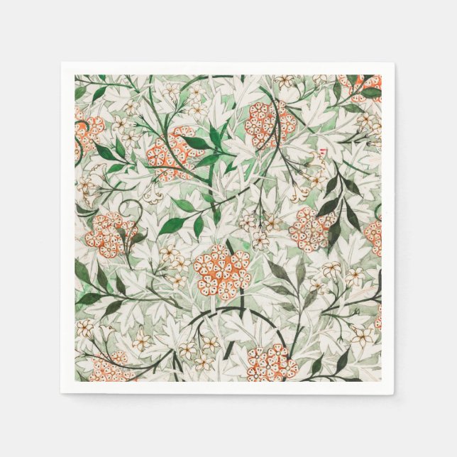 SERVIETTE EN PAPIER PAPIER NAPKIN : WILLIAM MORRIS : JASMINE (Devant)