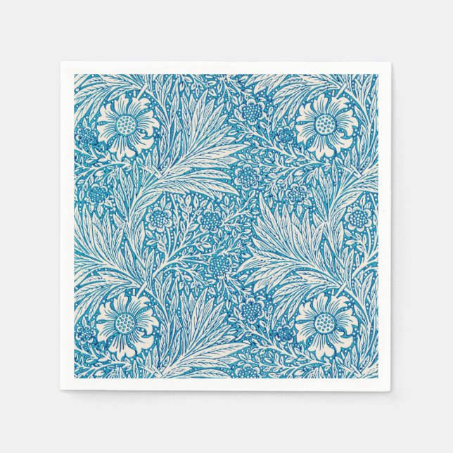SERVIETTE EN PAPIER PAPIER NAPKIN : WILLIAM MORRIS "MARIGOLD" (Devant)